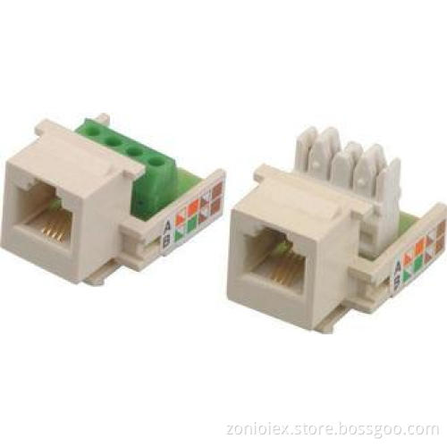 Cat3 Cat5e Cat6 CAT6A 6P4C Keystone Network Jack with Termi